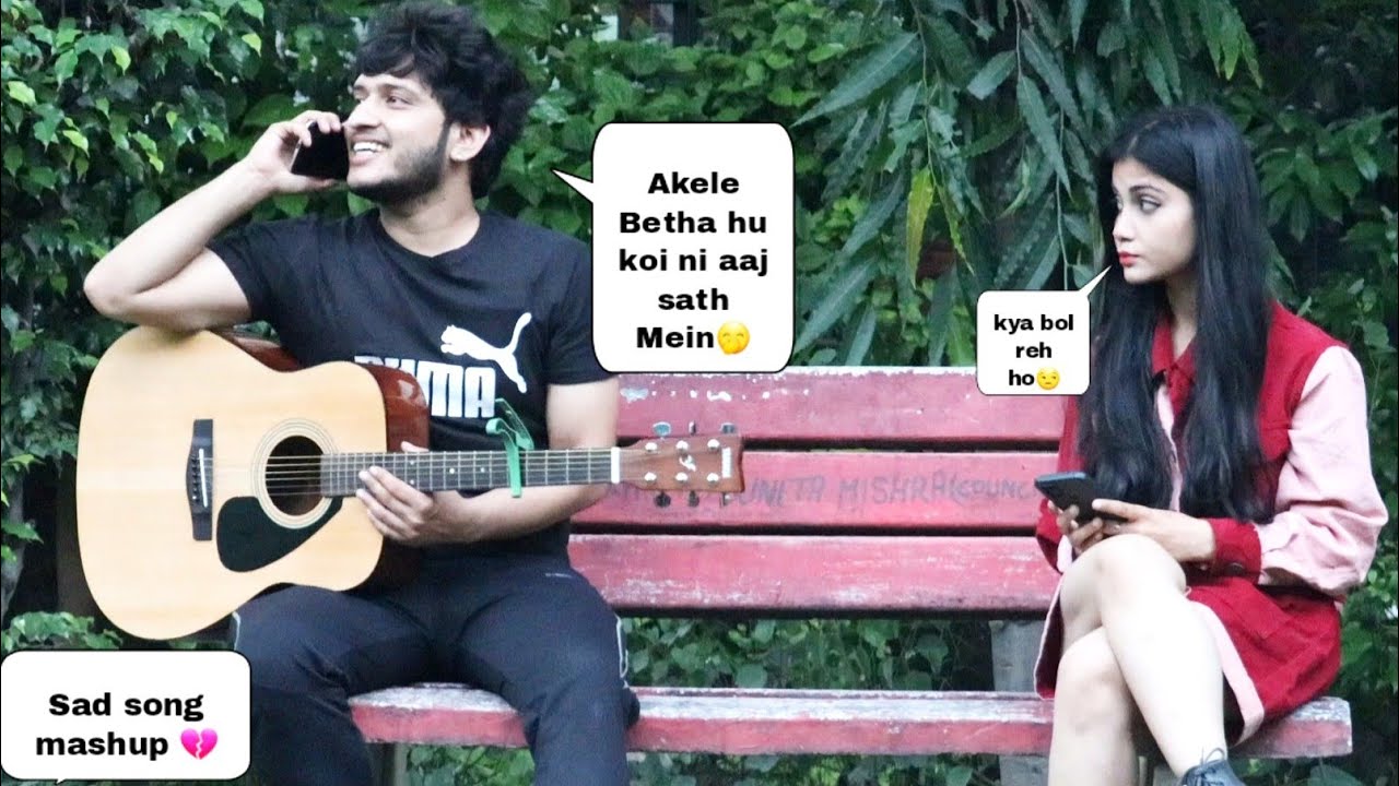 Breakup Sad😒 Mashup in Public || Randomly Singing In Public || With Cute Girl || Amazing Rxn By Mk