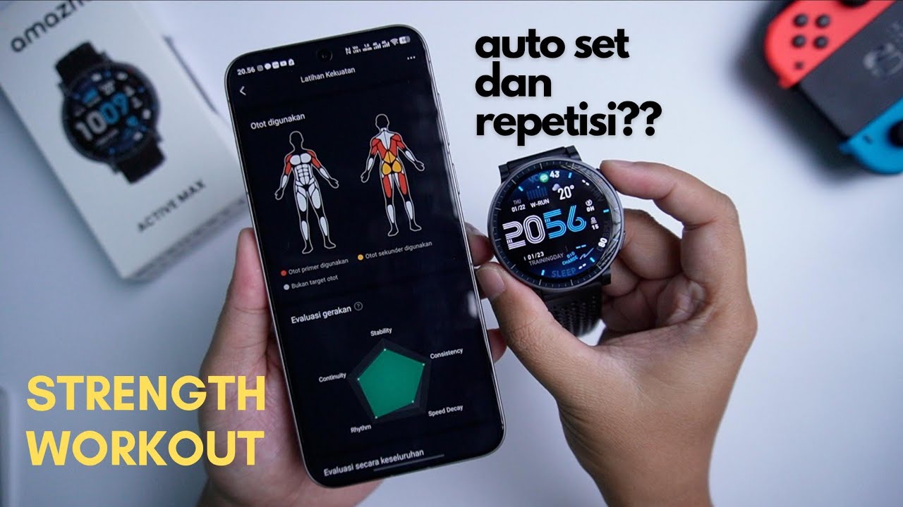 Auto Set & Repetisi STRENGTH WORKOUT di AMAZFIT ACTIVE MAX