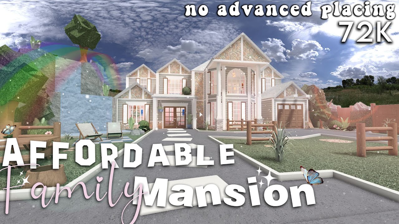 Affordable RP Family Mansion | Welcome to Bloxburg (no advanced placing) no large plot