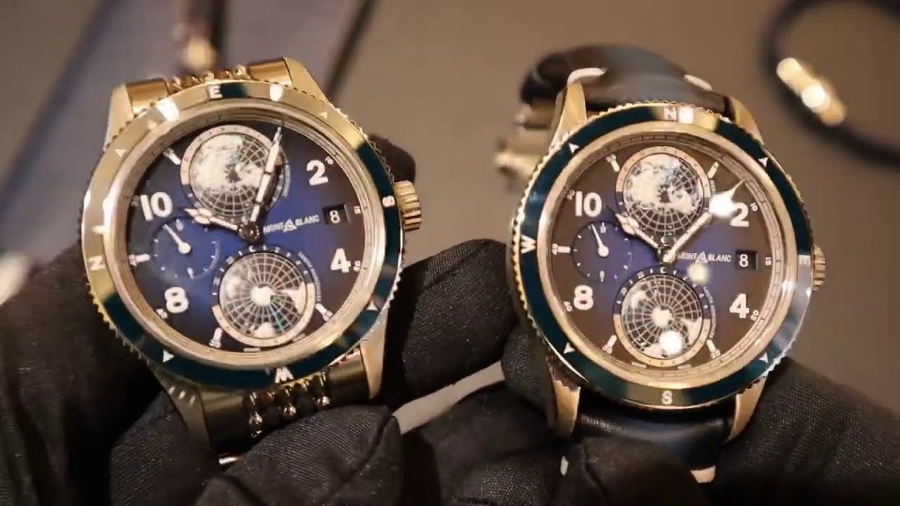 ЛУЧШИЕ ЧАСЫ ИЗ ТИТАНА С СИНИМ ЦИФЕРБЛАТОМ MONTBLANC 1858 GEOSPHERE