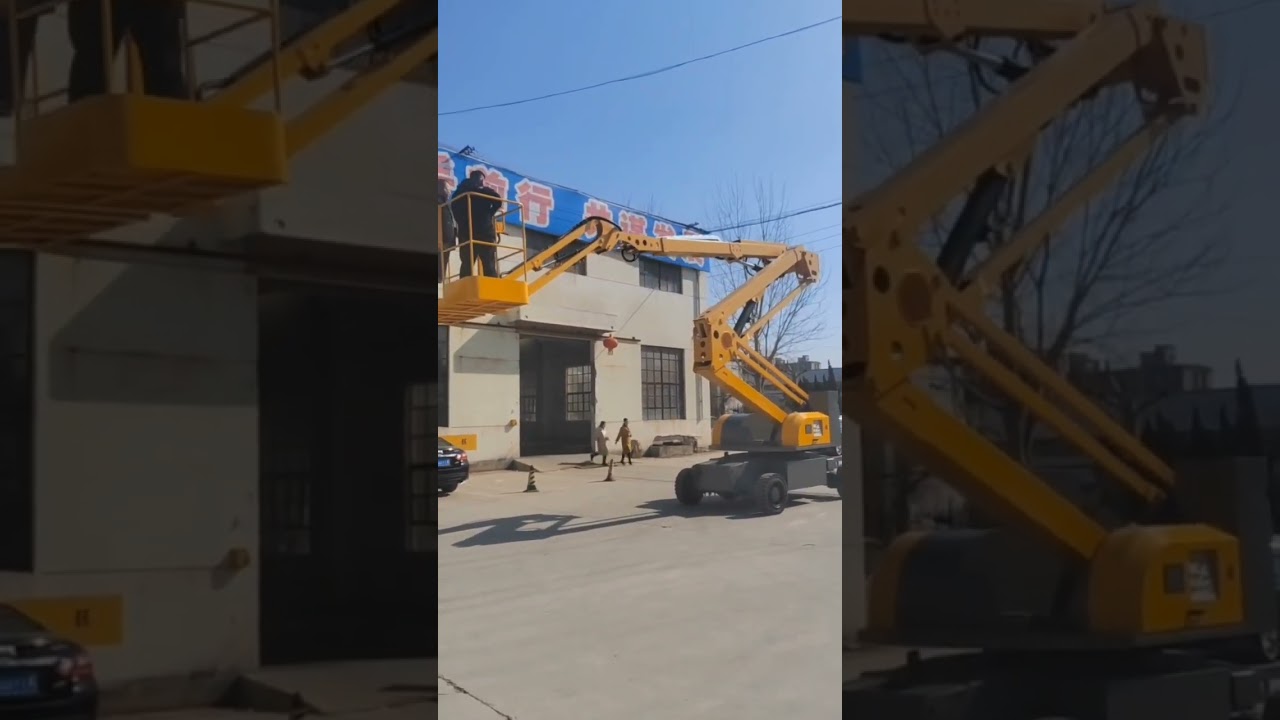 Hydraulic towable telescopic self-propelled articulated boom lift table for building construction