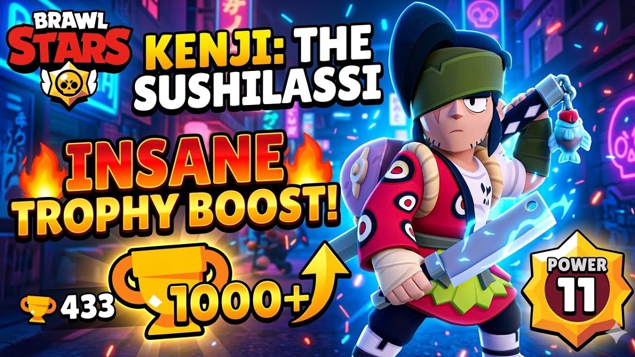 Mastering Kenji LIVE! 🔥 Epic Clutches & Trophy Pushing | Brawl Stars