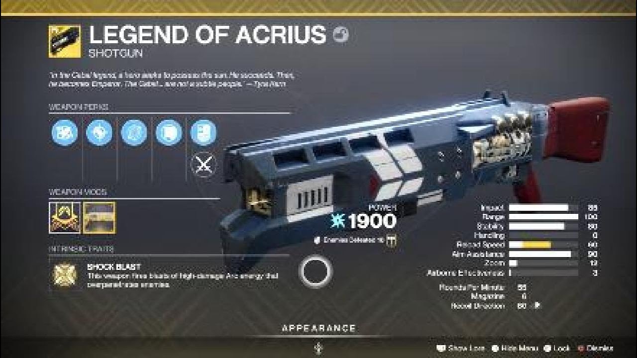 Legend of Acrius Exotic Weapon & Catalyst – Destiny 2
