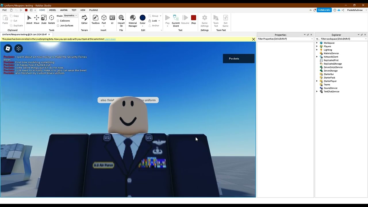 Building a USAF update (Security Forces beret model)