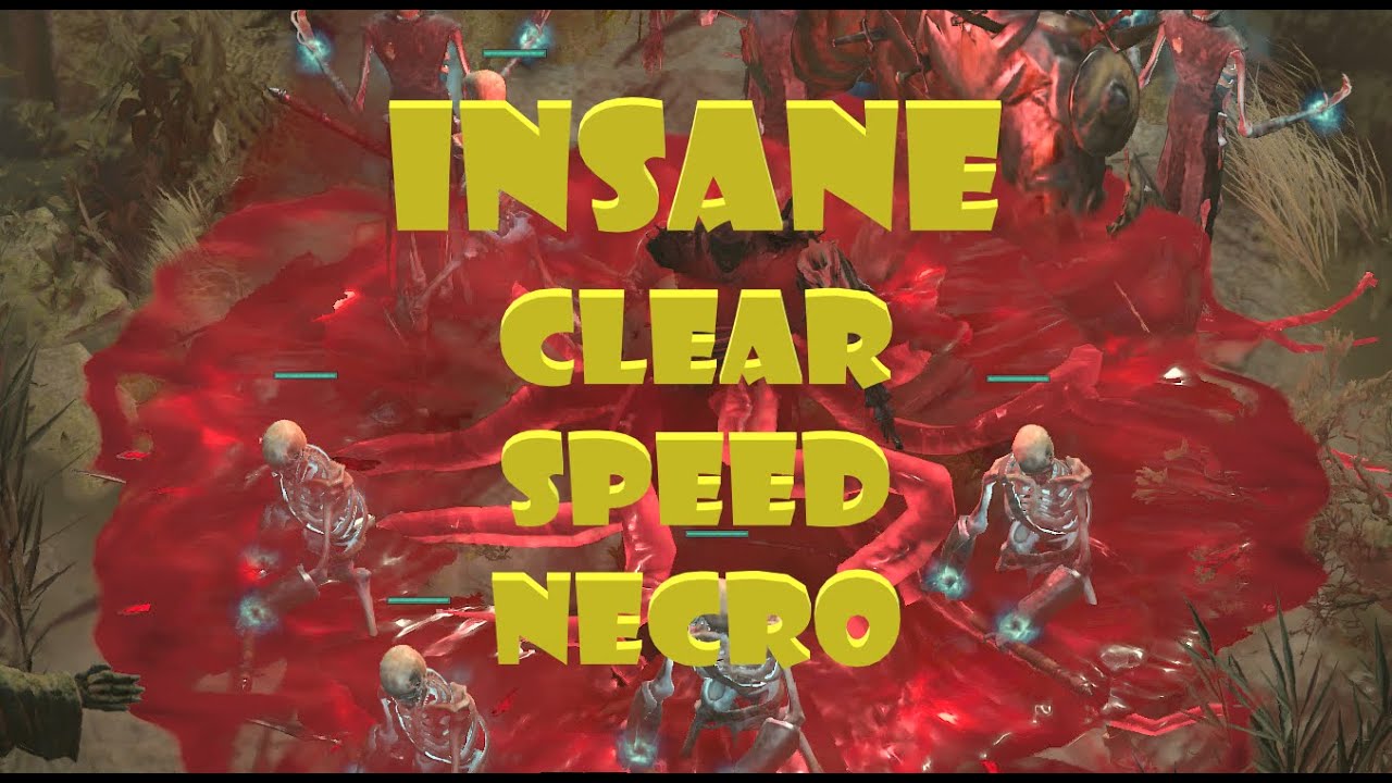 Nightmare Dungeon in under 4 Minutes! Insane Clear Speed Necromancer Diablo 4!