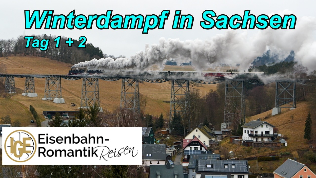 Winterdampf in Sachsen mit 4 Dampfloks