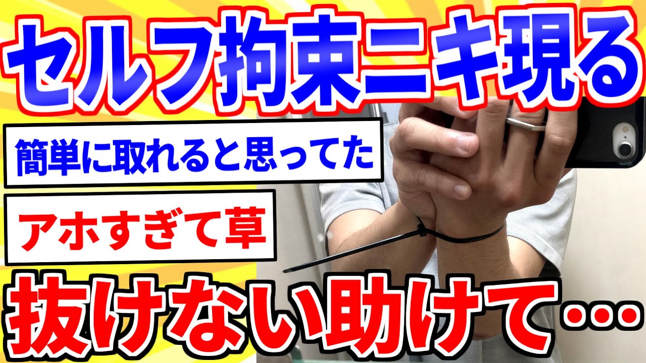 結束バンドの拘束を簡単に抜け出す方法→実際にやってみた結果…【2ch面白いスレゆっくり解説】