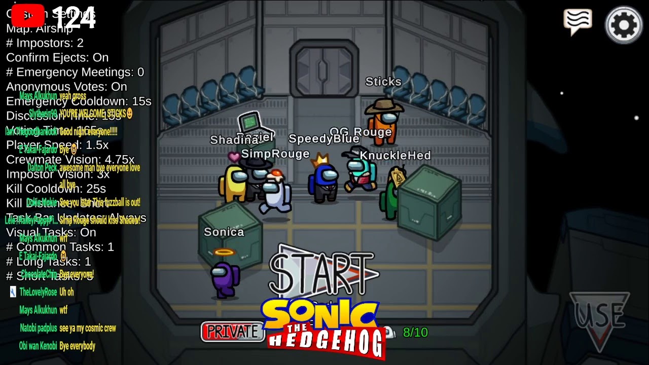 SONIC PLAYS AMONG US LIVE STREAM