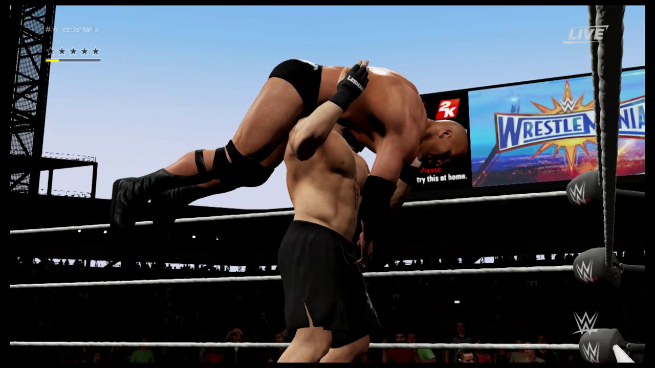 WWE 2K18 Nintendo Switch - New Patch 1.02 Gameplay Brock Lesnar vs The Rock