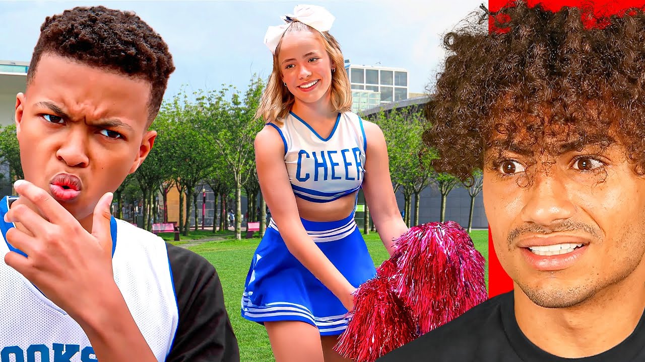 BOY JOINS CHEERLEADING FOR A GIRL!