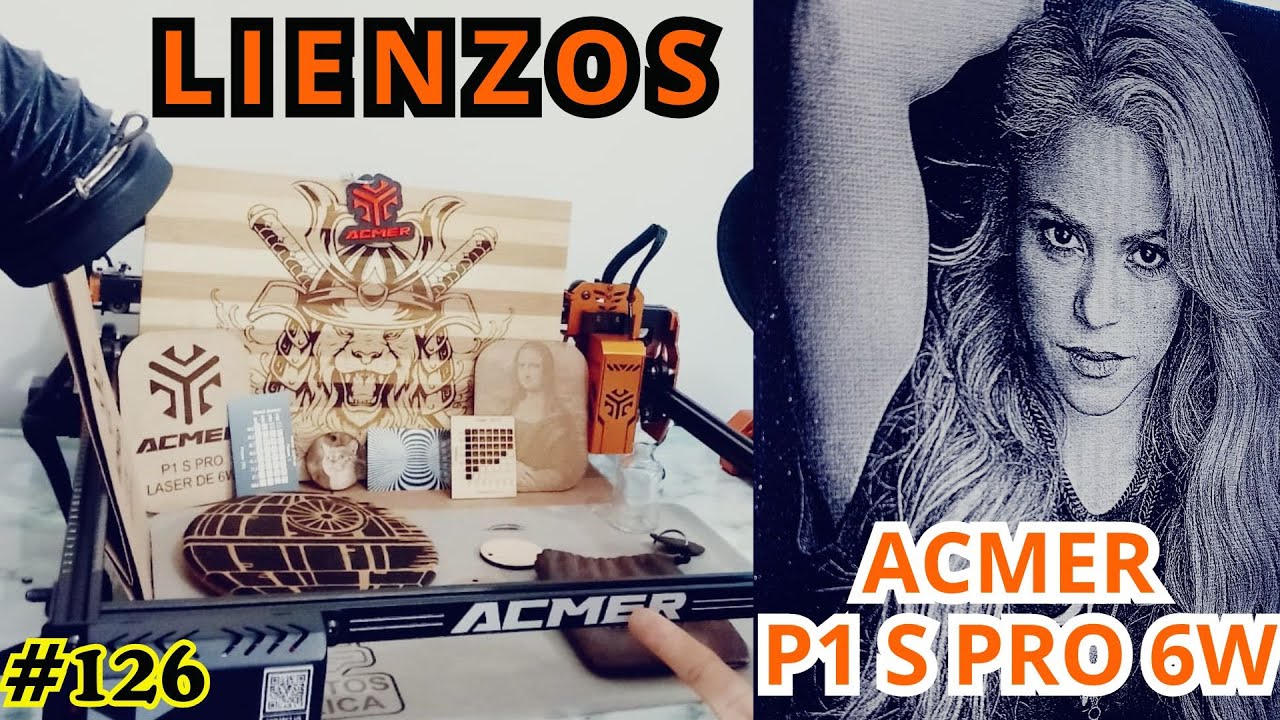 ¡Grabado en lienzo con spray y láser Acmer P1 S Pro!