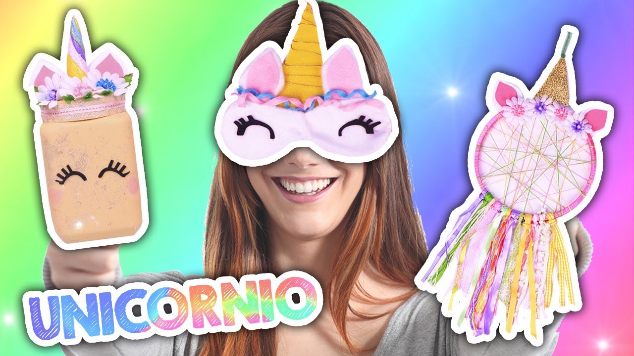 DIY 🦄 UNICORNIO 🦄 LAMPARA, ANTIFAZ y ATRAPA SUEÑOS 🌙 Decoraciones Fáciles Manualidades Fantásticas!