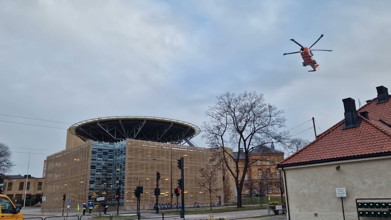 Prøvelanding for AW 101 på Ullevål  sykehus