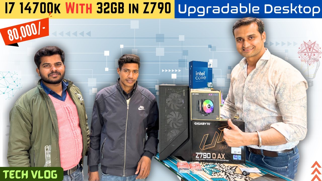 Upgradable pc in 80,000/- || Intel i7 14700k with Z790 Motherboard  || 32gb ddr5 ram desktop.