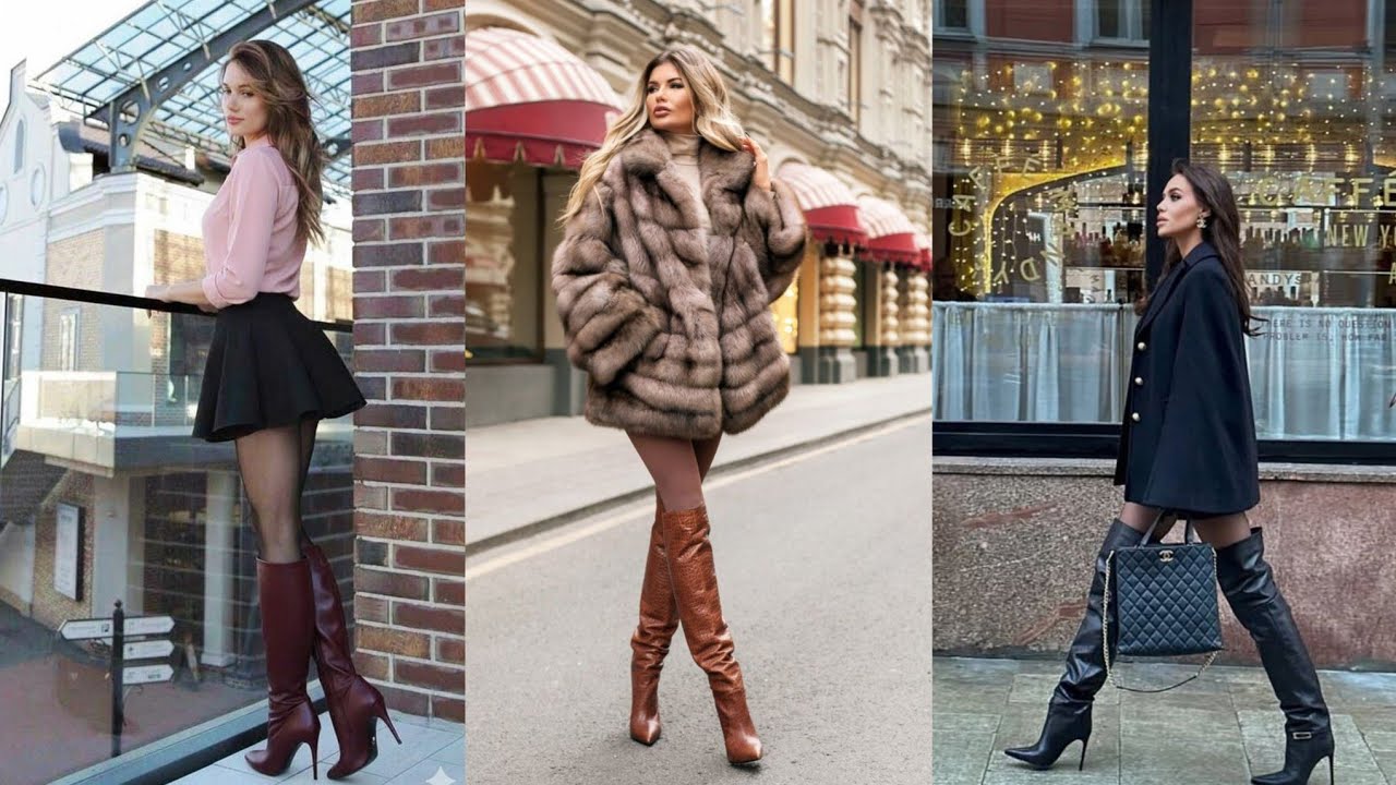 Gorgeous and marvelous collection of Leather Long High Heel Boots 