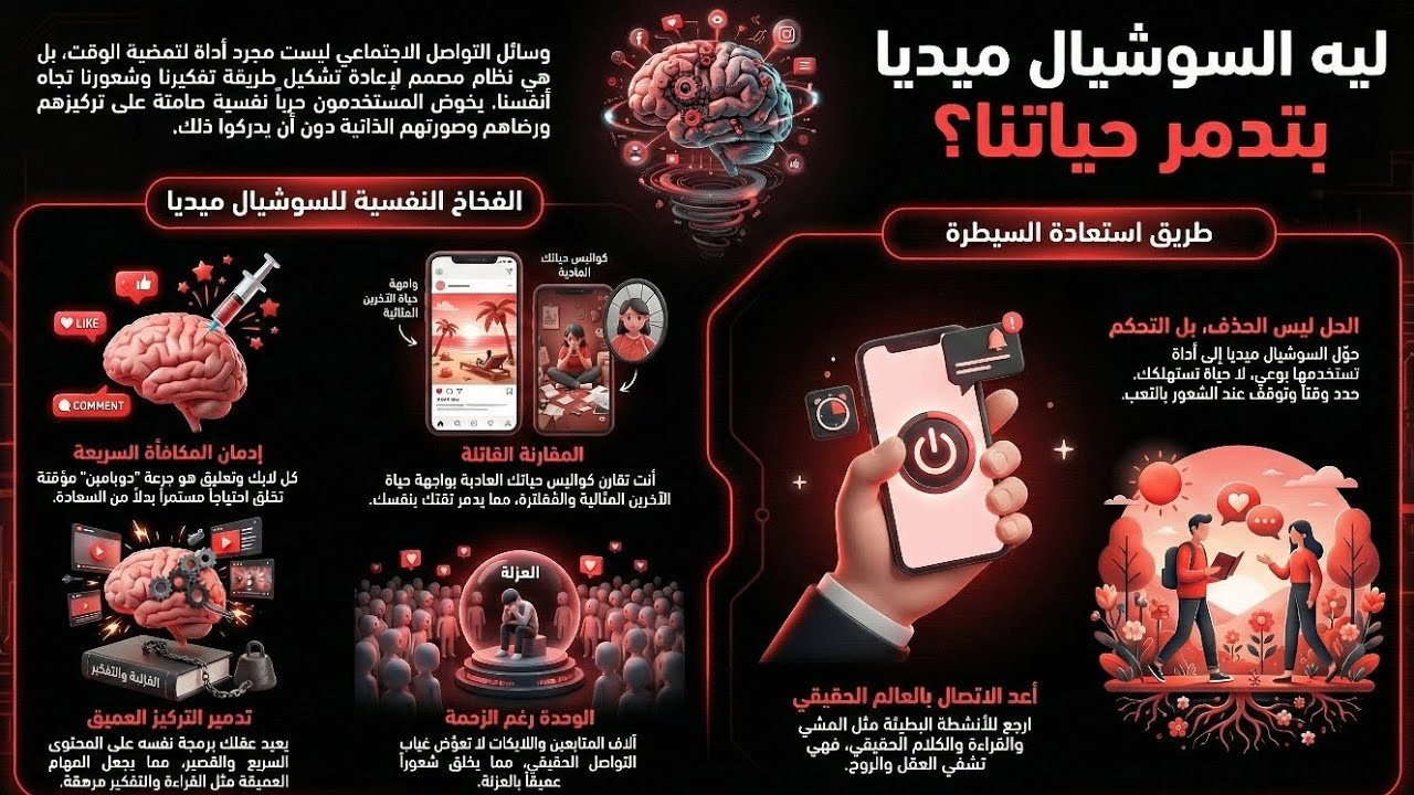 ليه السوشيال ميديا بتدمر نفسيتنا؟ | الحقيقة اللي محدش قالك عليها قبل كده