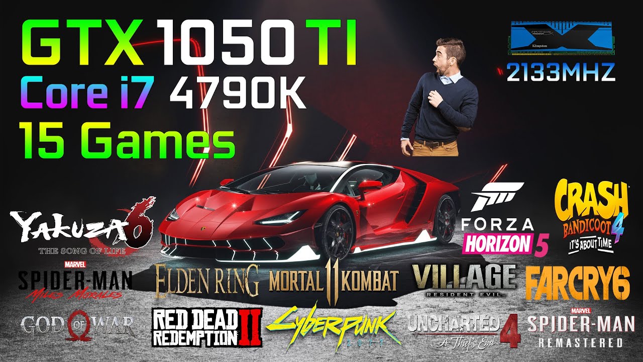 GTX 1050 Ti 4GB - Core i7 4790K - Tested in 15 Games - 2022