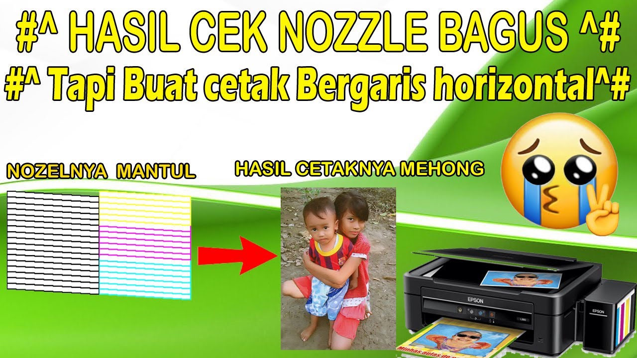 🔴MENGATASI HASIL CETAK BERGARIS HORIZONTAL PADA PRINTER  EPSON ALL SERIES