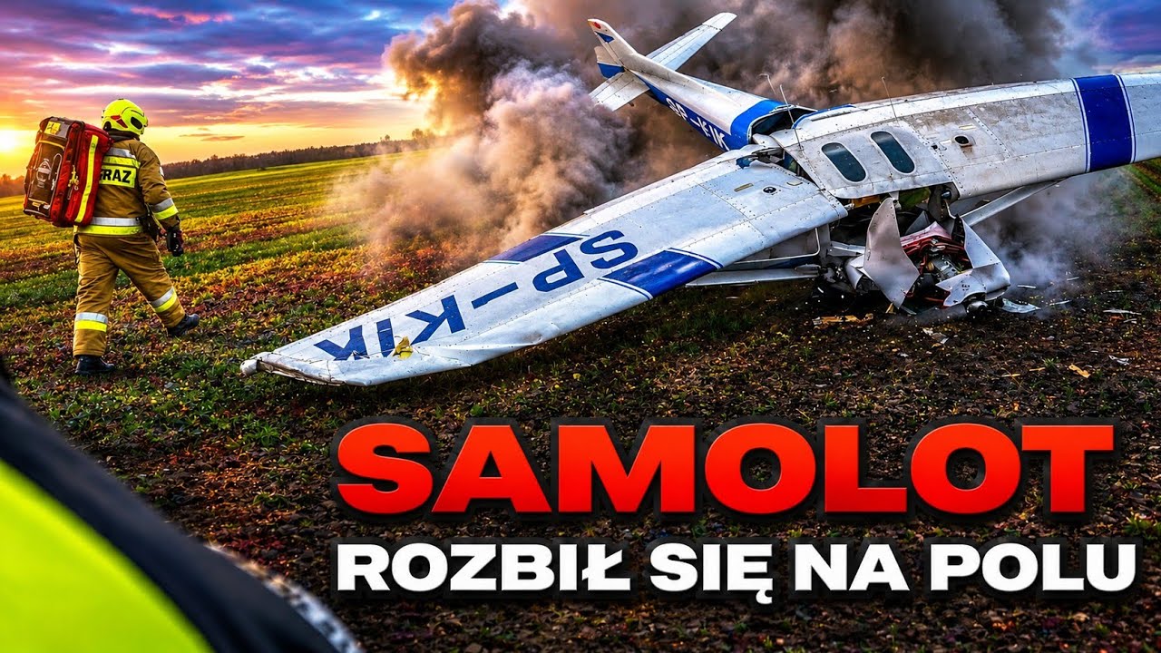 KATASTROFA SAMOLOTU DWIE OSOBY POSZKODOWANE Wyjazd Alarmowy OSP!!!