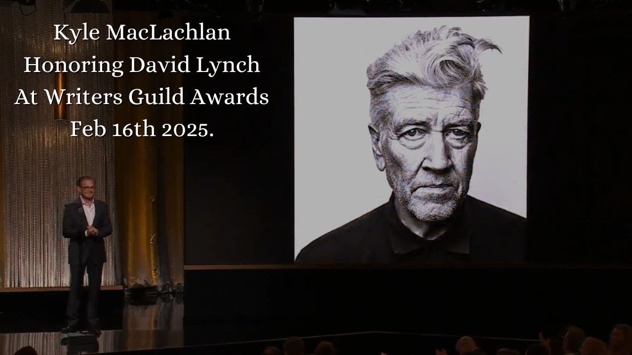Kyle MacLachlan honoring an award for David Lynch at the Writers Guild Awards 16th February, 2025.