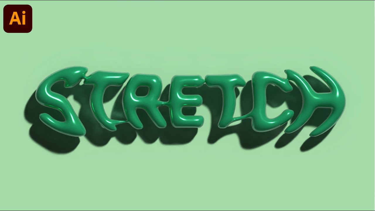 Inflated Stretch Text Tutorial On Illustrator | Easy Beginner Tutorial