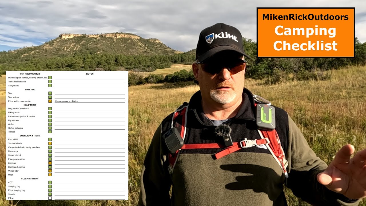 MikenRickOutdoors Camping Checklist