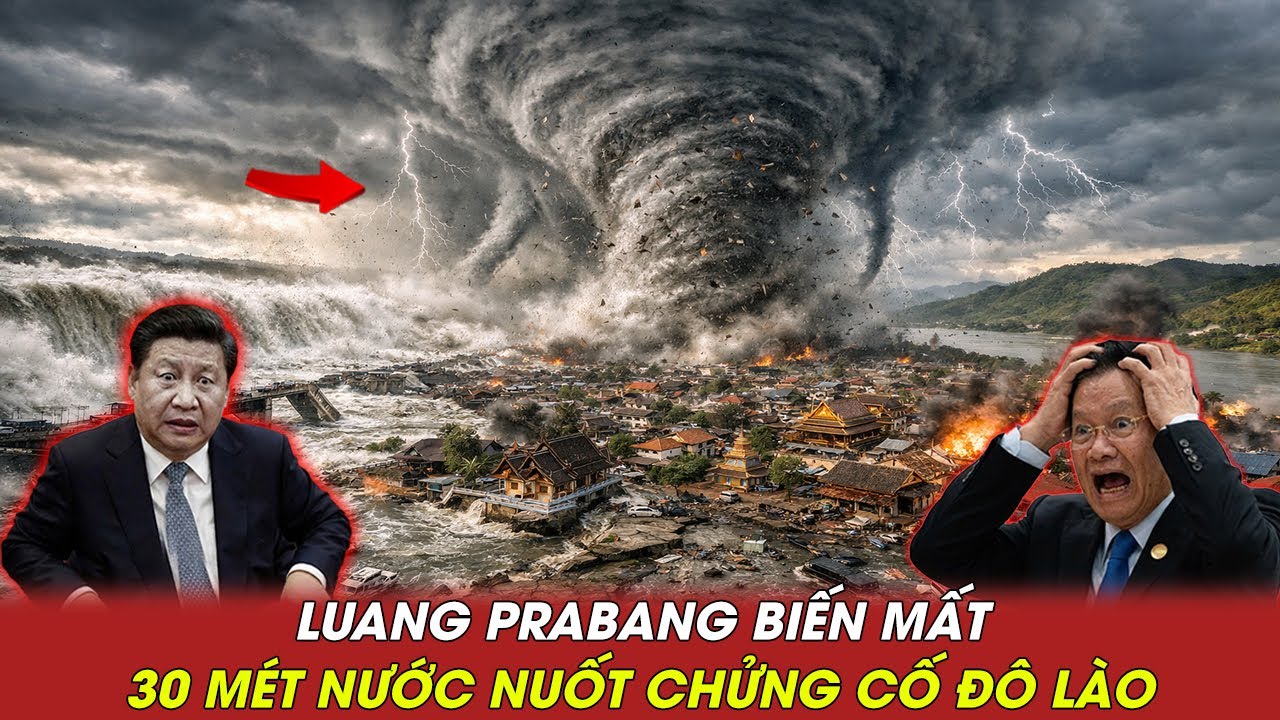 BÁO ĐỘNG ĐỎ: Mekong Nổi Giận – Luang Prabang Bị Xóa Sổ Trong 6 Giờ