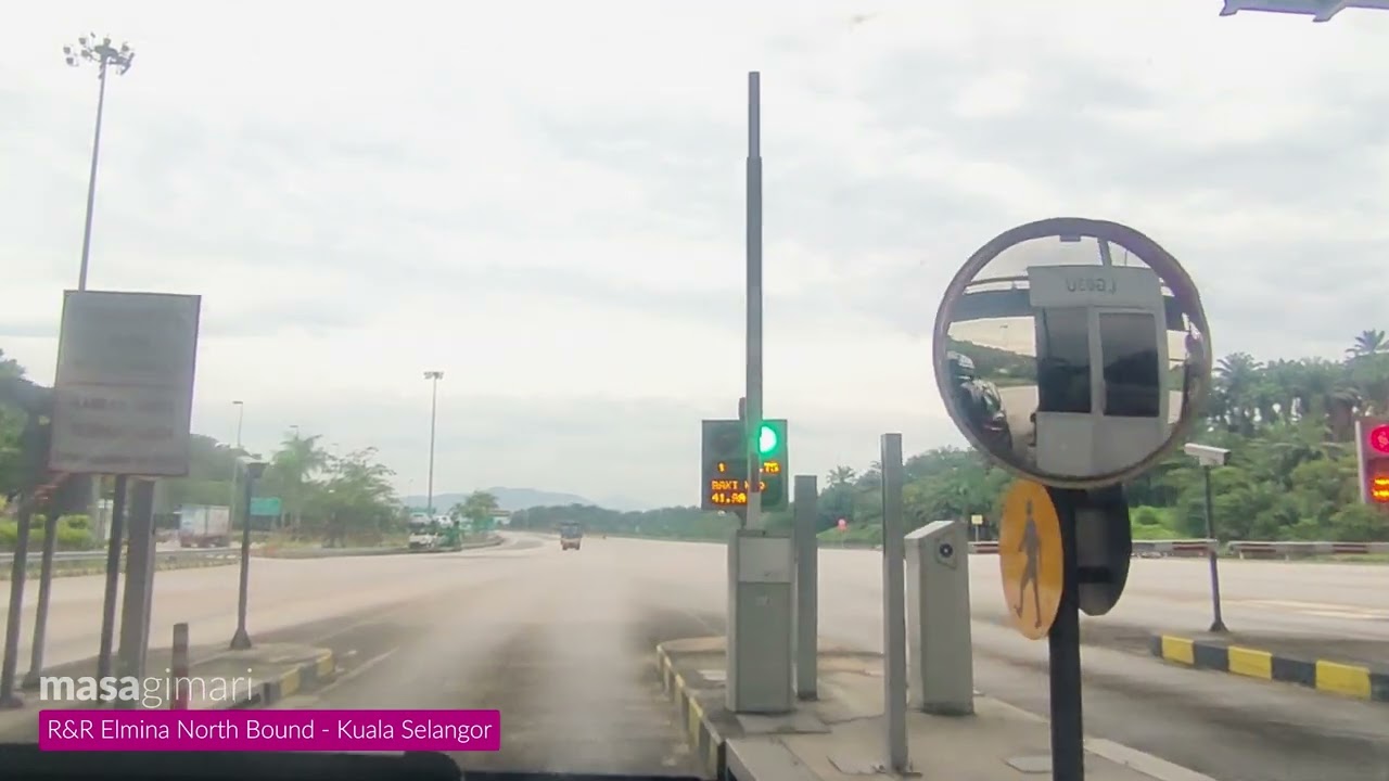 CLOUDY DRIVE  |  R&R Elmina North Bound - Kuala Selangor  |  Malaysia Road Dashcam