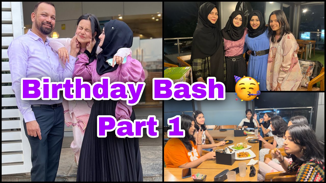 Birthday Bash Part 1🎂Zoya ka new hair 💇‍♀️ #meenazfam #birthday #haircut #viral #food#masti #bff