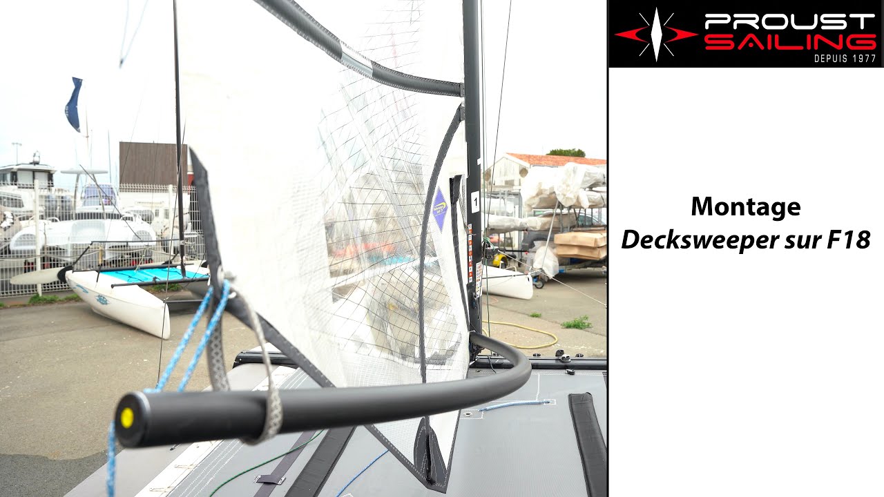 Montage decksweeper sur un nacra F18