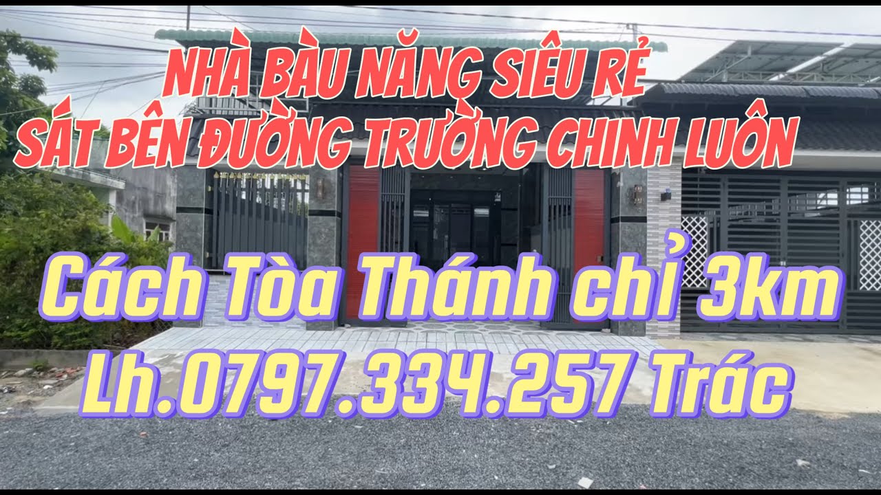 Nhà 7m Bàu Năng giá quá rẻ mà gần Tòa Thánh gần Núi Bà luôn..7x32 200m thổ cư. Đậu 2 xe oto thổi mái