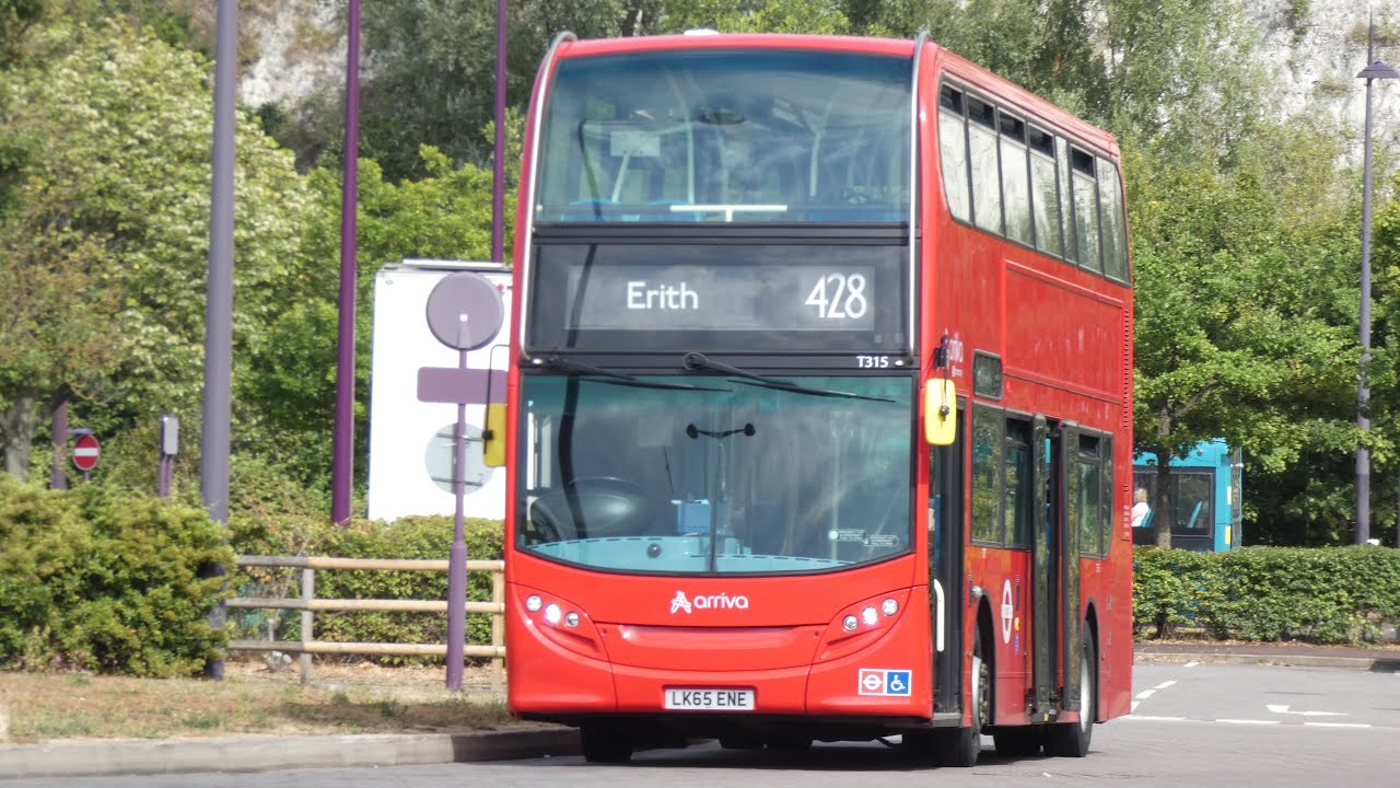 FULL ROUTE VISUAL + MASSIVE DIVERSION | Arriva London Route 428 | Bluewater - Erith | T315 (LK65ENE)