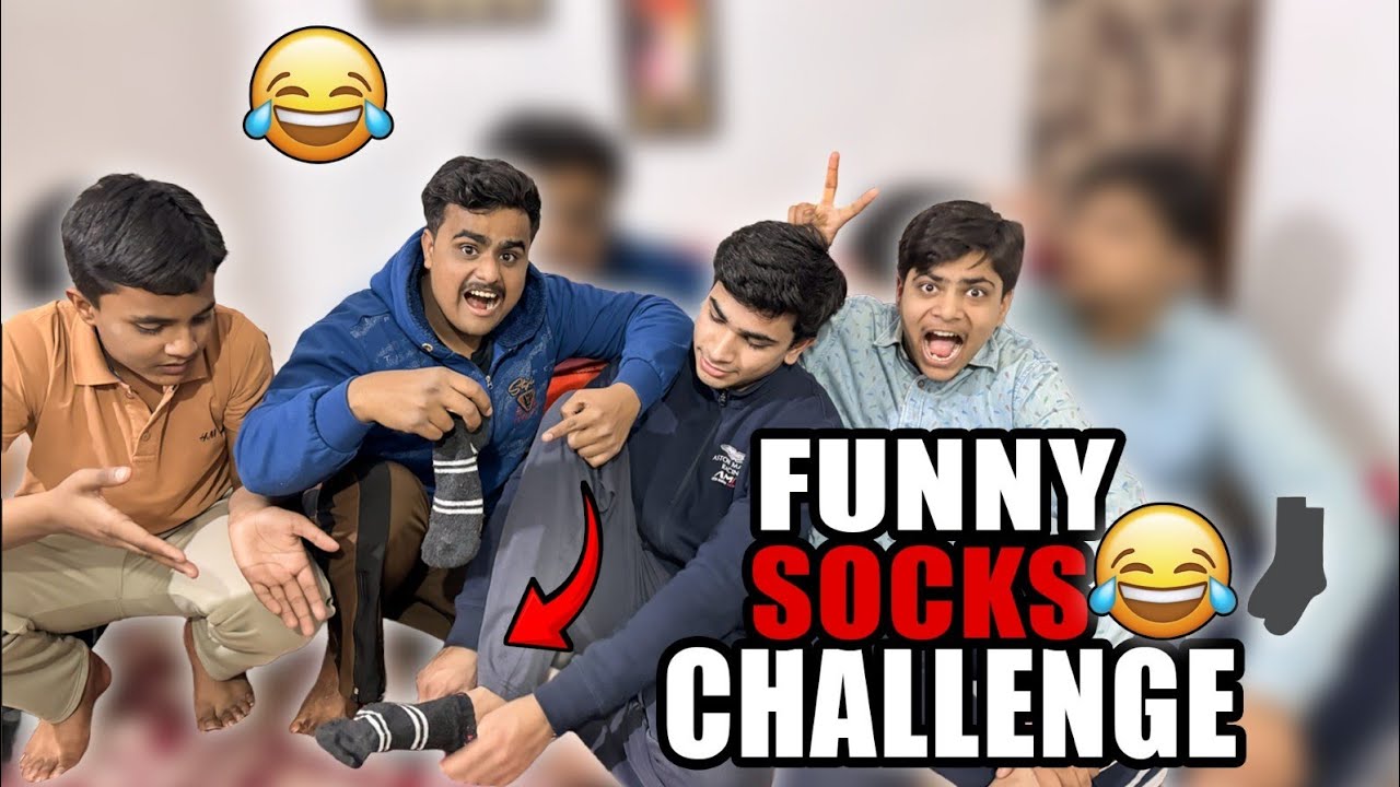 Funny 🧦 Socks Challenge karaa 😂🤌🏻 boyzz ke saath✨😂 haalat kharab hogyiii challenge me 😱👈🏻