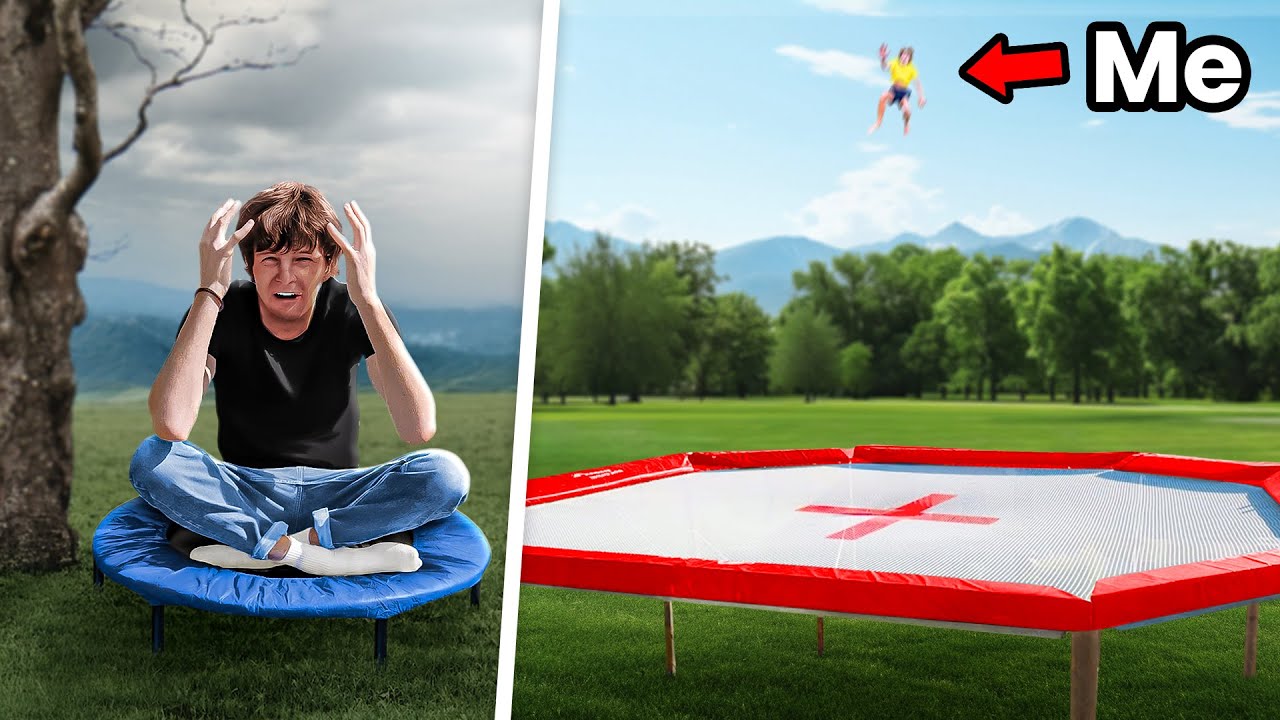 World's SMALLEST vs BIGGEST Trampoline!