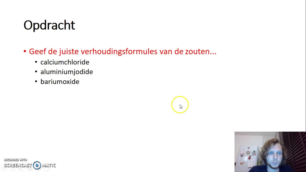 Les 18: Verhoudingsformules van zouten