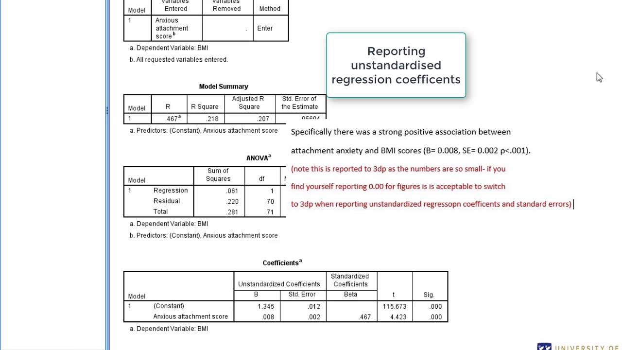 multiple regression in SPSS