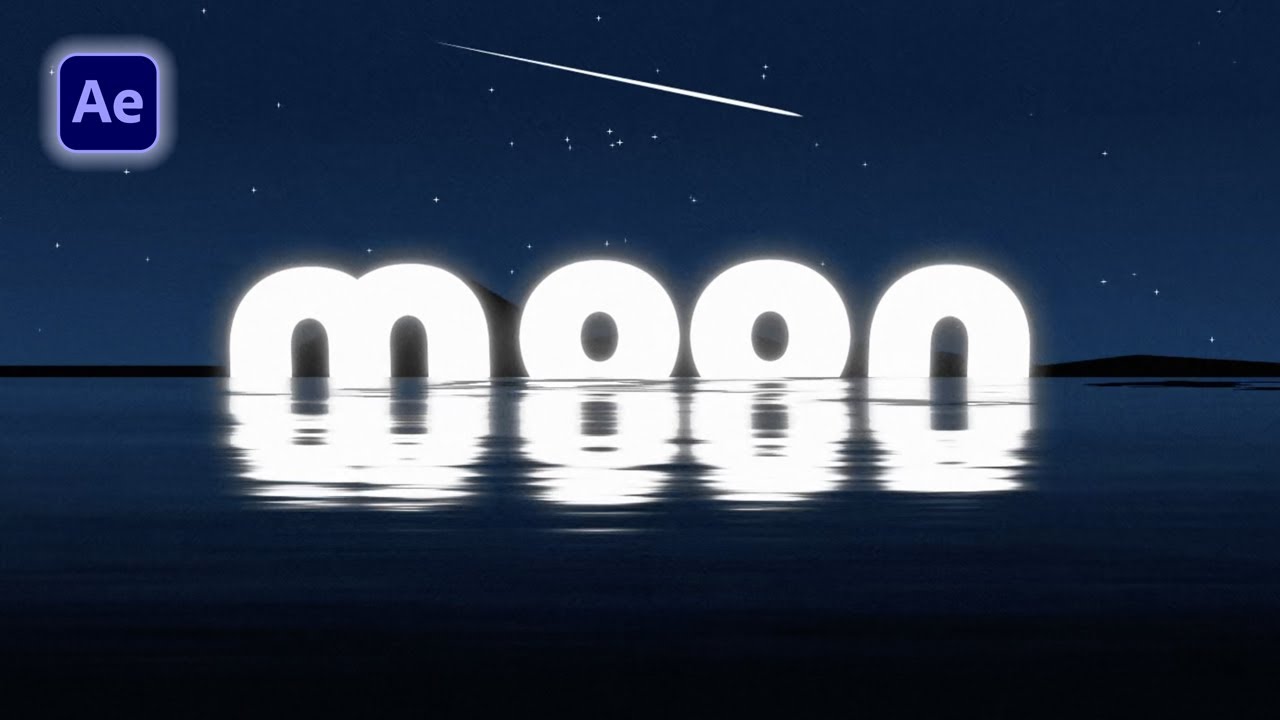 Animation de texte flottant avec effet de réflection sur l'eau | Tutoriel After Effects