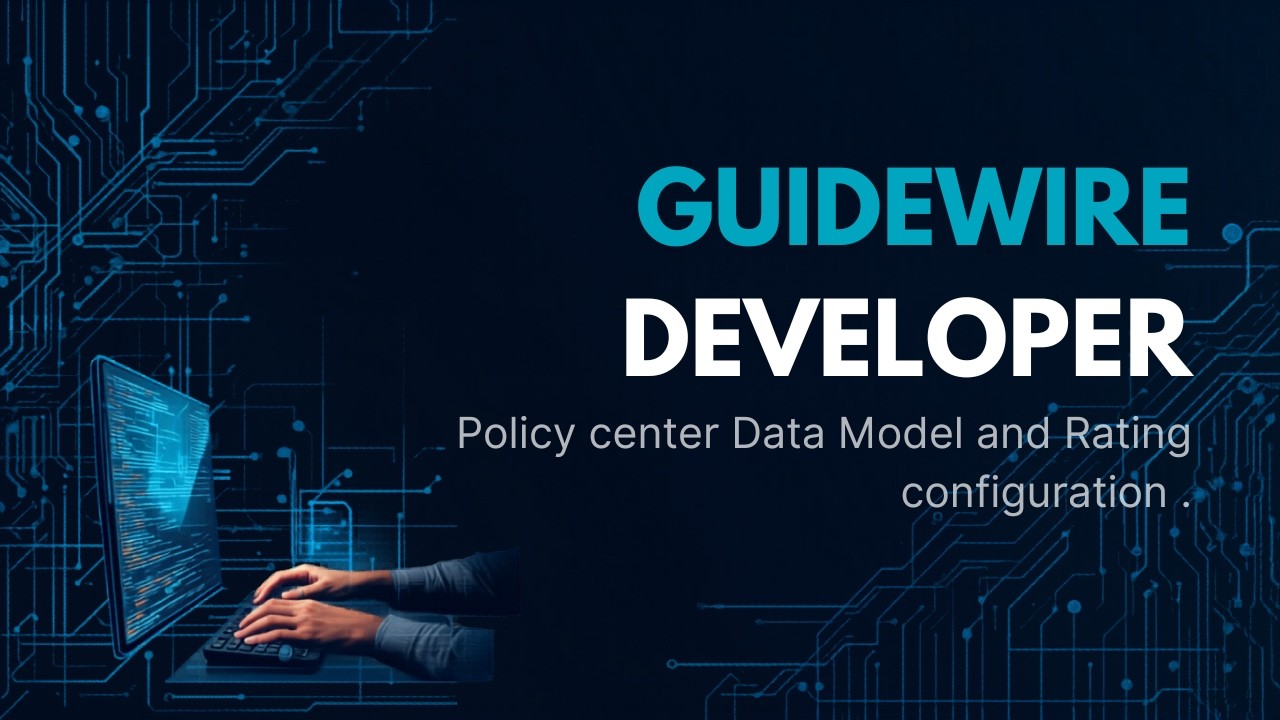 Guidewire Data Model and rating configuration as a Developer Policy center