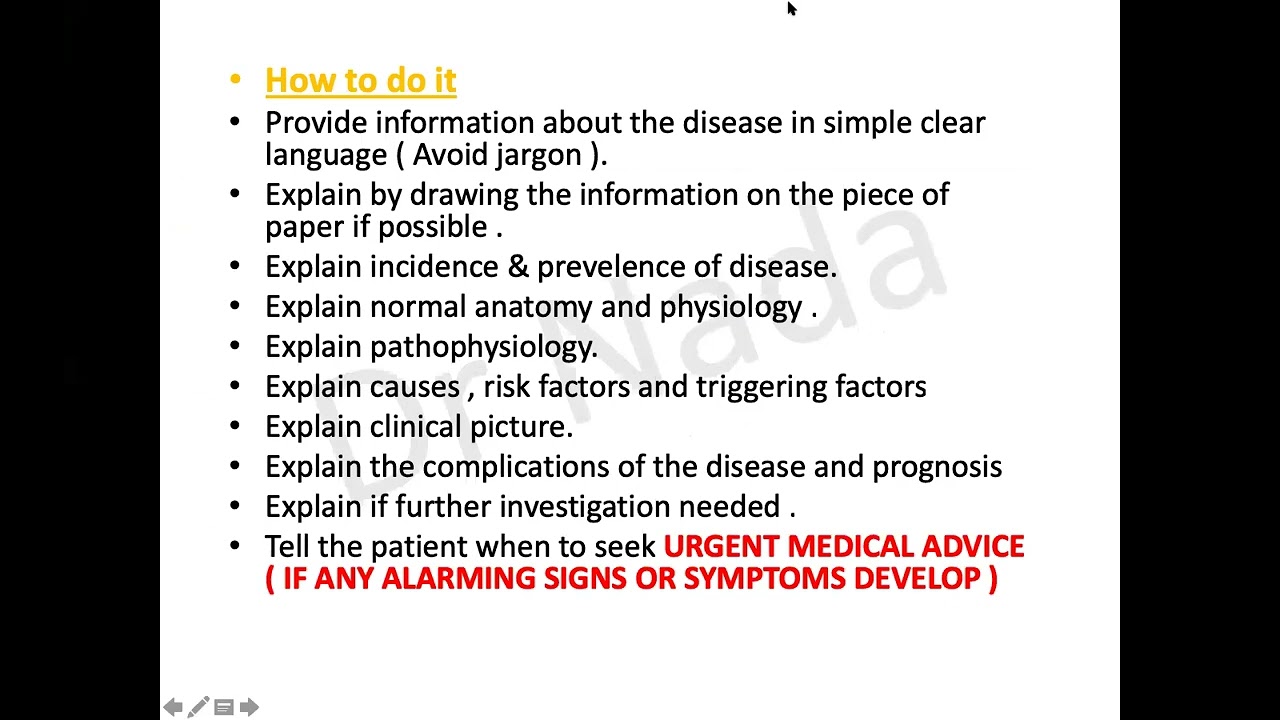Explaining a diagnosis - Interactive lecture with scenario practicing 16/04/2019  GMT2019:04:16