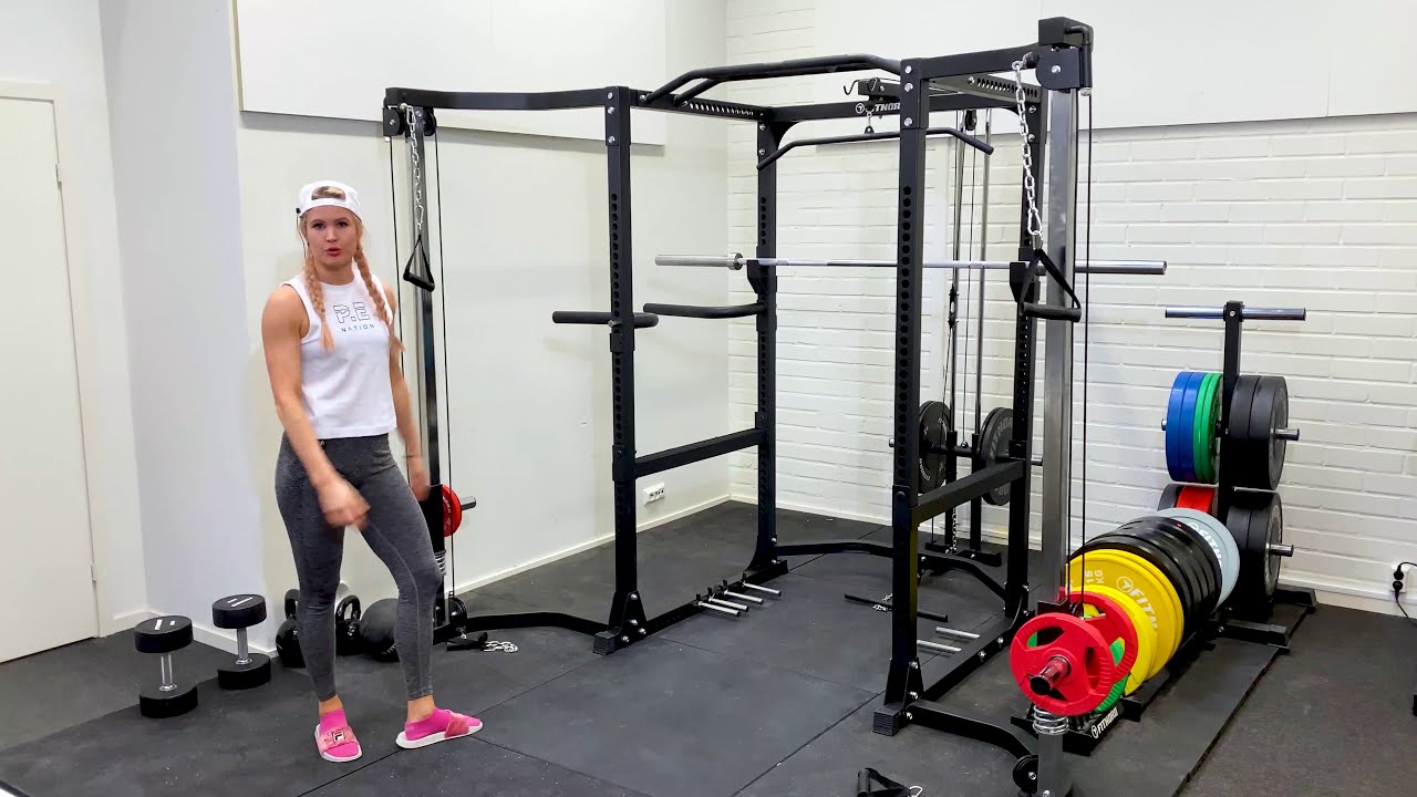 FitNord Power Rack Kyykkyhäkki ristikkäistaljalla esittelyssä | VOIMAHARJOITTELU