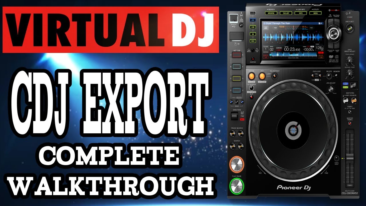 VIRTUAL DJ 2021's NEW CDJ EXPORT FUNCTION .FULL BEGINNER DJ WALKTHROUGH.