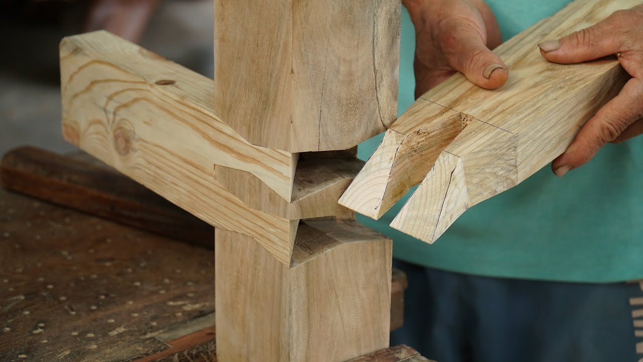 AWESOME TECHNIQUES Japanese Traditional Joints, Hand-Cut Joinery Skills Of Carpenter With Out Nails