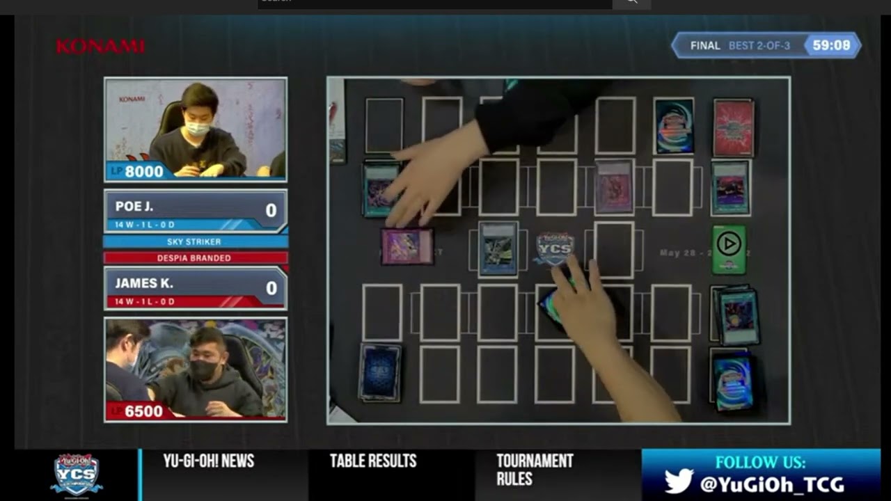 YCS Hartford, CT 2022 FINALS Feature Match! Poe Jiang (Sky Striker) vs. James Kim (Despia)