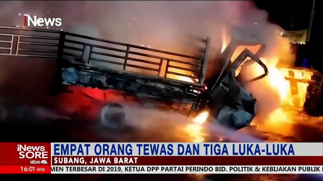 4 Orang Tewas, Mobil Tabrak Pembatas Jalan di Subang, Jawa Barat #iNewsSore 11/07
