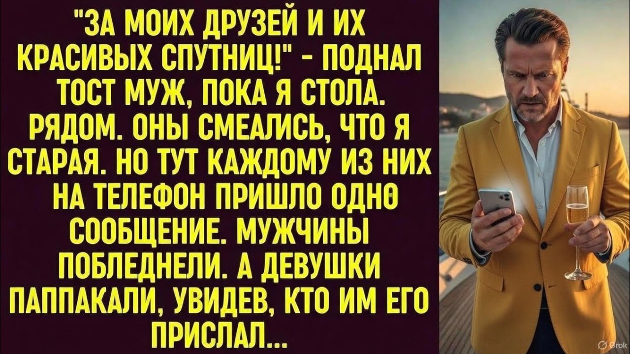 Муж тостом унизил меня перед друзьями. Через минуту всем пришло сообщение — и смех исчез…