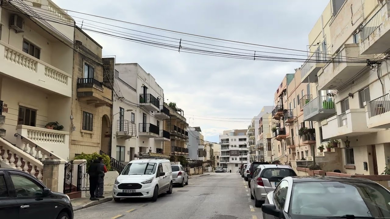 Curved streets of Marsaskala, Malta