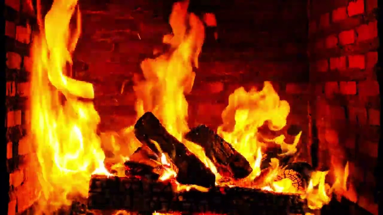 Relaxing Winter Firelight with Real Brick Ambience 🔥❄️
