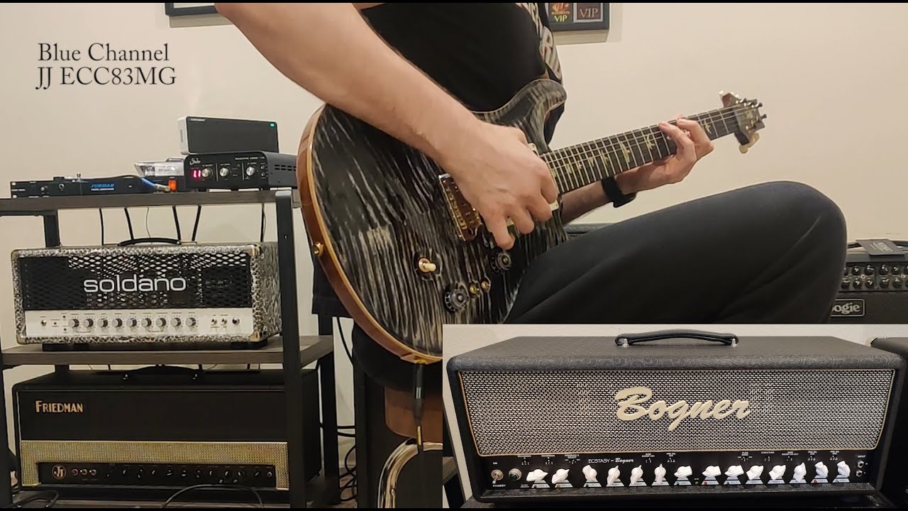 Bogner Ecstasy 101b preamp tube shoot out (JJ-ECC83MG vs JJ-ECC83s)