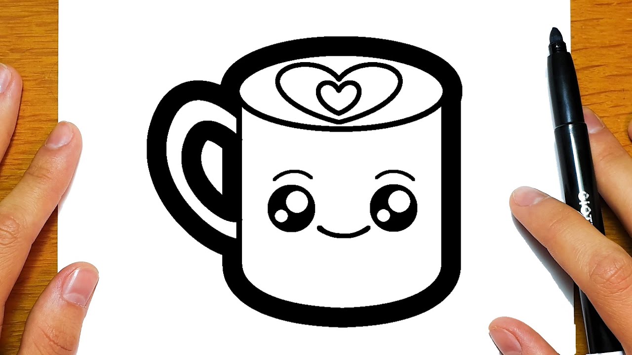 COME DISEGNARE UNA TAZZA DI LATTE ART | Disegni facili ed educativi