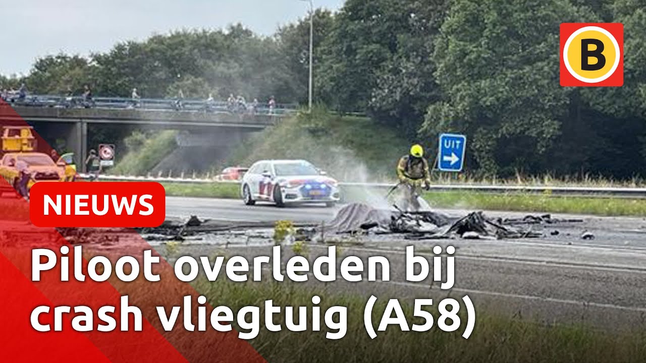 Vliegtuigje neergestort op de snelweg | Omroep Brabant
